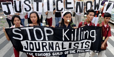 Outrage after three journalists killed in Philippines